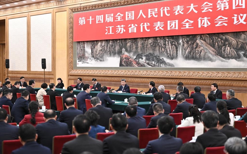 两会新华社快讯：习近平参加江苏代表团审议